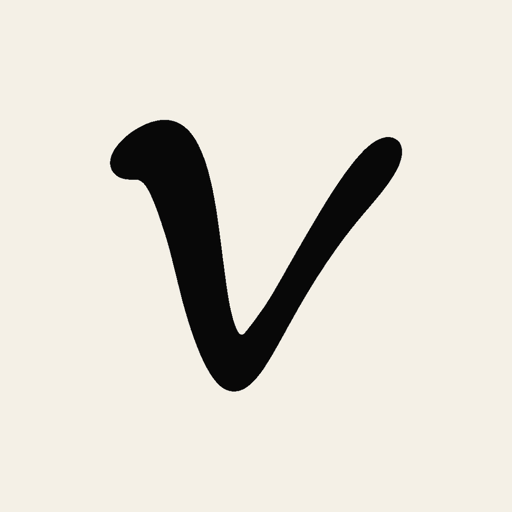 Viiva app icon: a hand-drawn V
